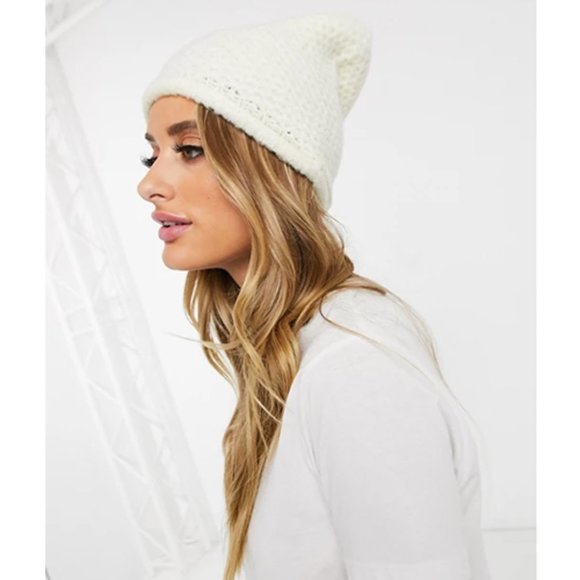 Free People Accessories - Free People Dreamland Knit Beanie in Ivory O/S